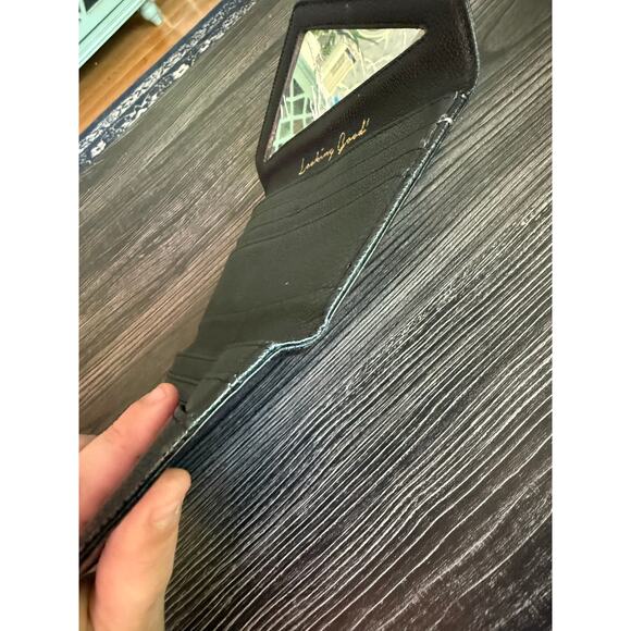Aimee Kestenberg Black Tri-Fold Wallet with Mirror - Picture 3 of 8